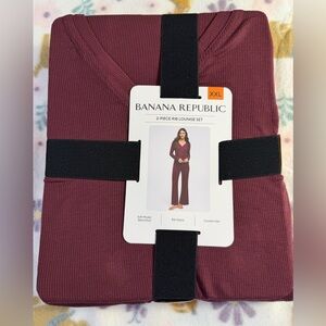 Banana Republic Ribbed 2-Piece Lounge Set XXL NWT Red/Burgundy